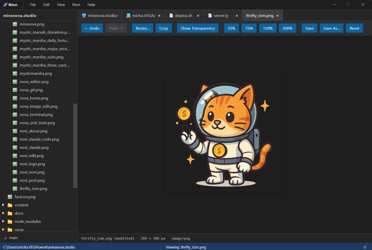 Editing a Image in Novi